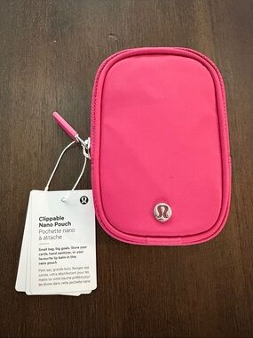 lululemon athletica Clippable Nano Pouch — Hot Pink